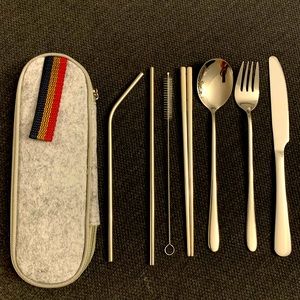 8-piece Travel Utensils